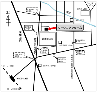 ワークファンルームの地図イラスト