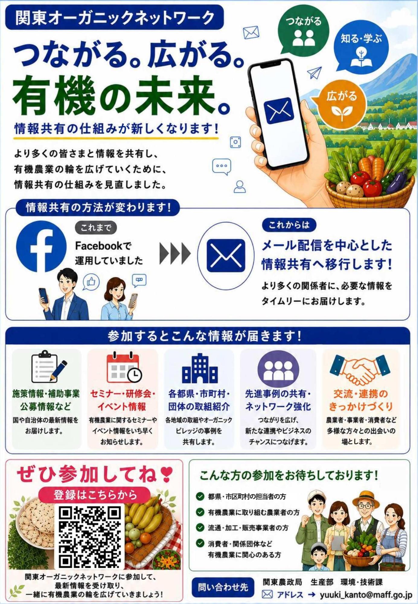 オーガニックネットワークご案内チラシ