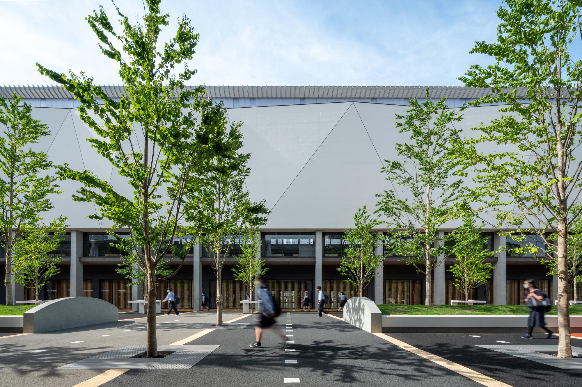 川口市立高等学校・川口市立高等学校附属中学校 アリーナ棟のフィジカルストリートの写真