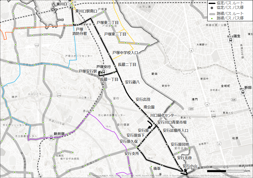 安行循環ルート図