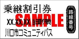 乗継割引券(見本)のイラスト画像