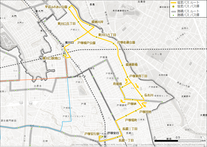 戸塚線ルート図