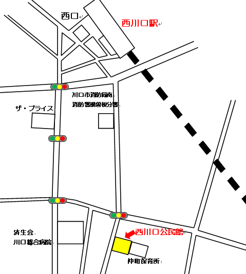 西川口公民館案内図