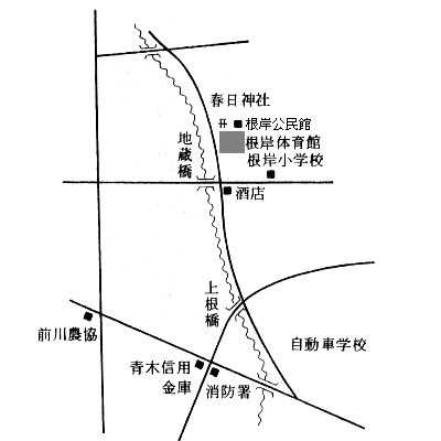 根岸体育館の地図