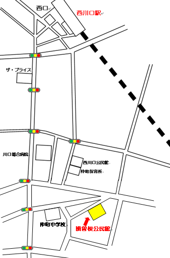 横曽根公民館の案内図