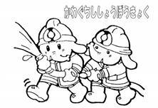 ぞうの消防隊のイラスト