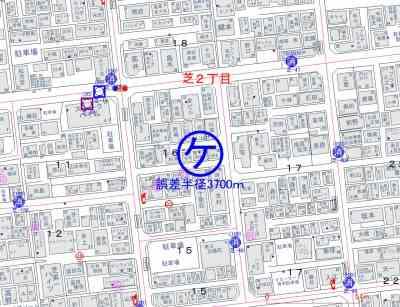 基地局情報による位置情報送信のイラスト