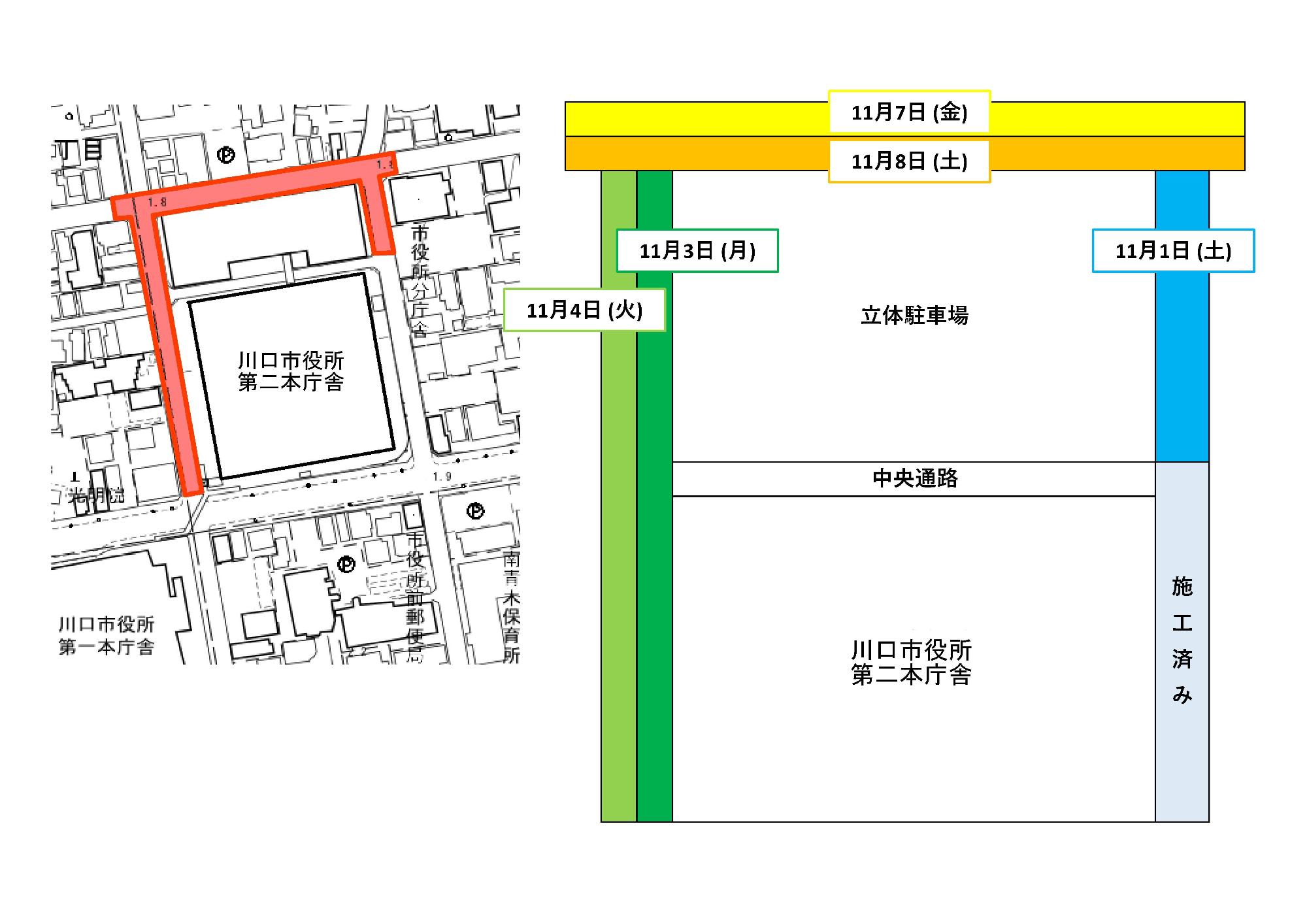 第二本庁舎 舗装工事案内
