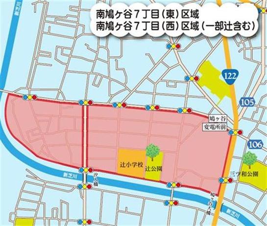 平成29年度規制実施区域(南鳩ヶ谷7丁目)の地図