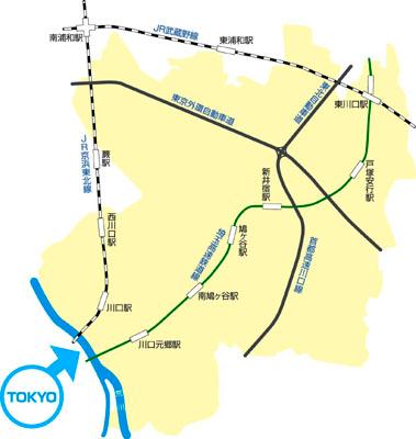 川口の地図の画像