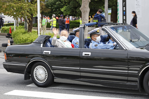 秋の交通安全運動出発式