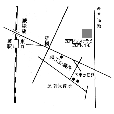 芝南れんげそうの地図のイラスト