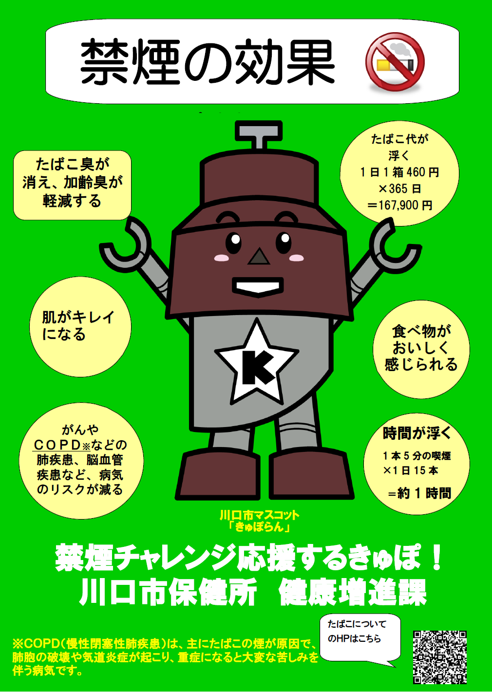 禁煙するきゅぽ