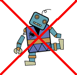 プラスチックごみとして出せないおもちゃのロボットのイラスト