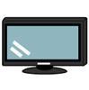 液晶式テレビのイラスト