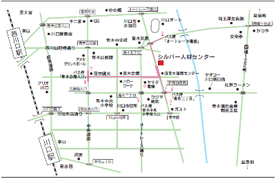 シルバー人材センターの地図のイラスト