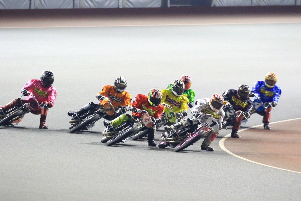レース中の写真