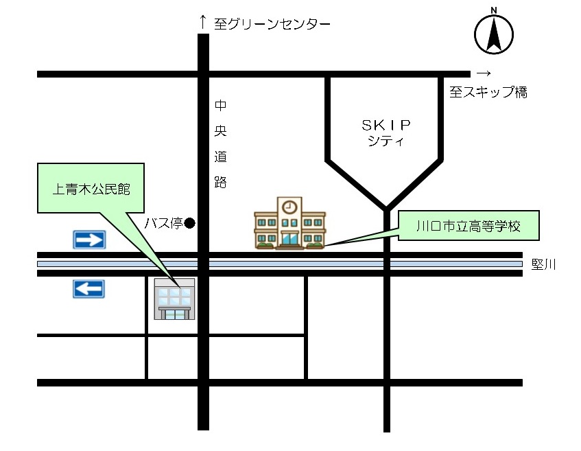 上青木公民館案内図