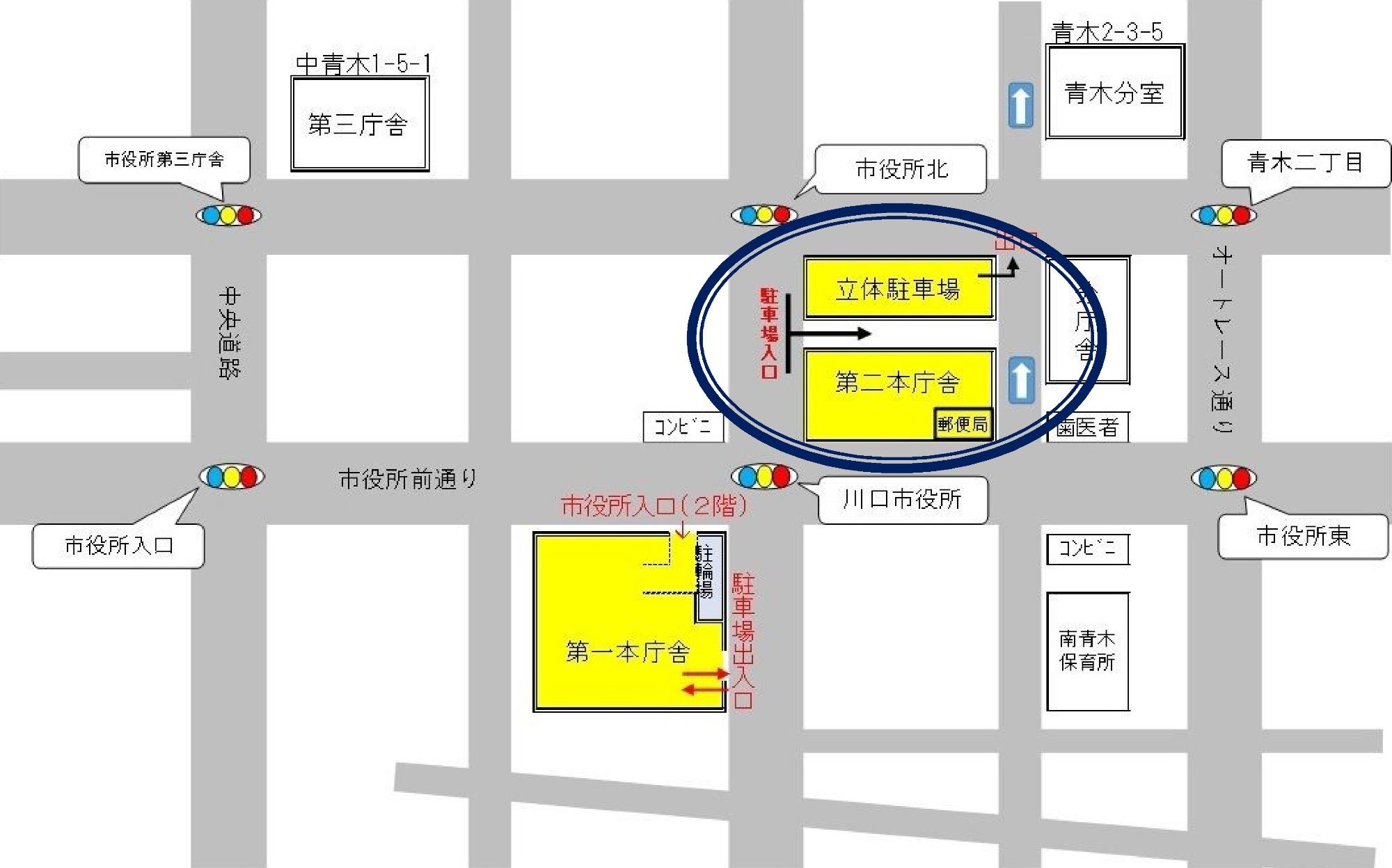 第二本庁舎地図