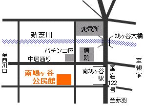 (イラスト)南鳩ヶ谷文庫へのアクセス図