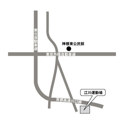 江川運動場地図のイラスト