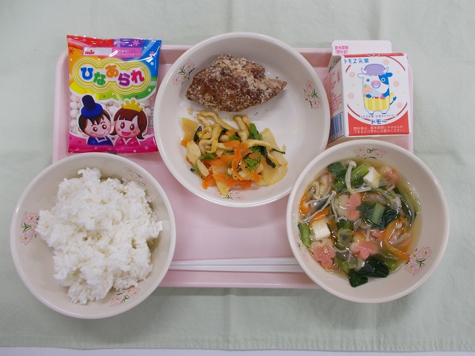 3月3日中学校献立
