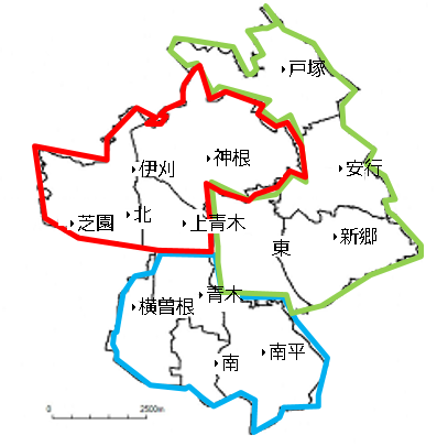 3署制管轄図