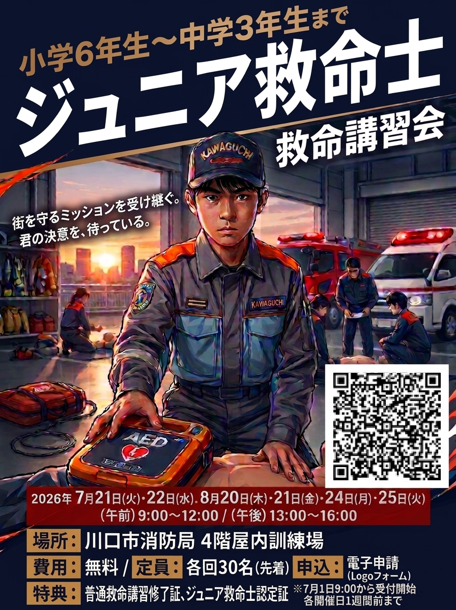 令和8年ジュニア救命士ポスター