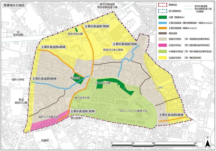 密集住宅市街地整備型の整備地区計画図