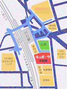 川口駅からの案内図