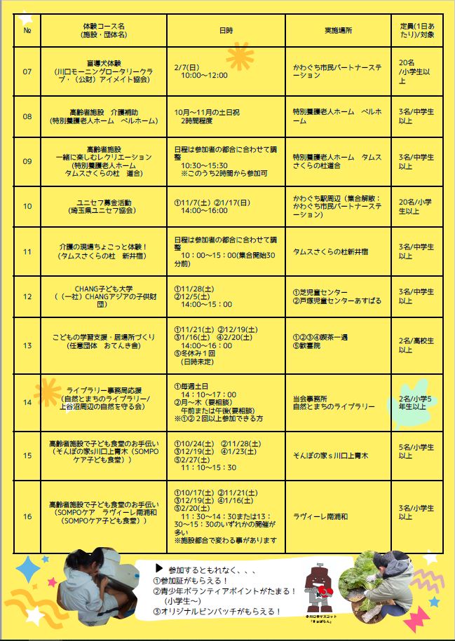 チラシ裏面