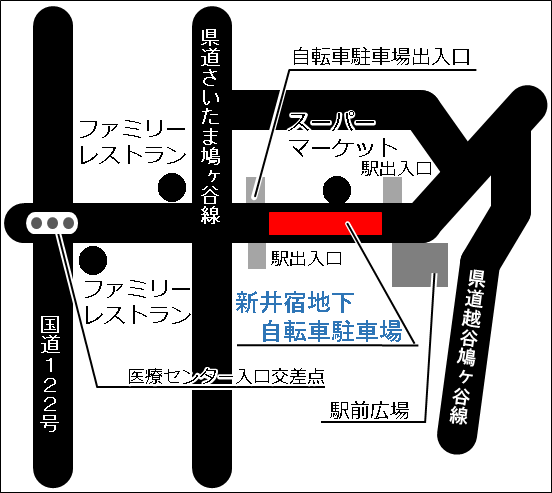 新井宿駅周辺地図