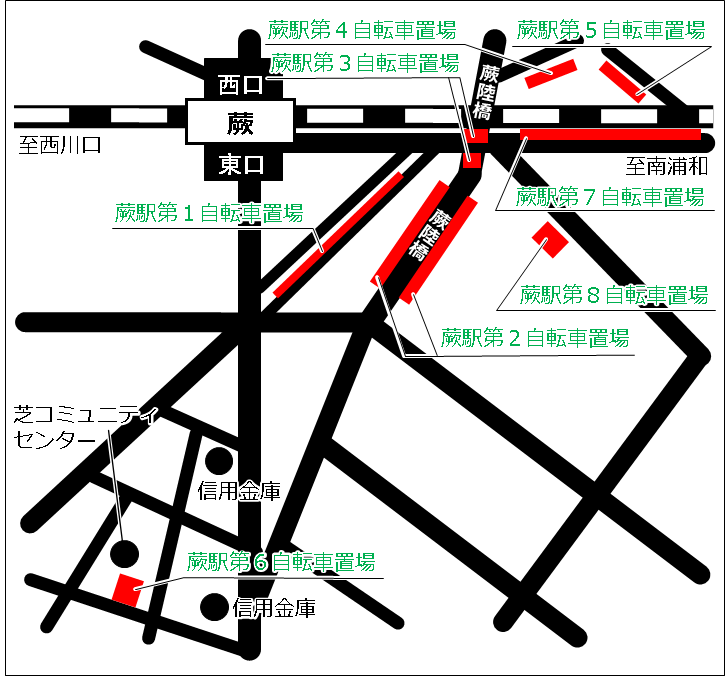蕨駅周辺地図