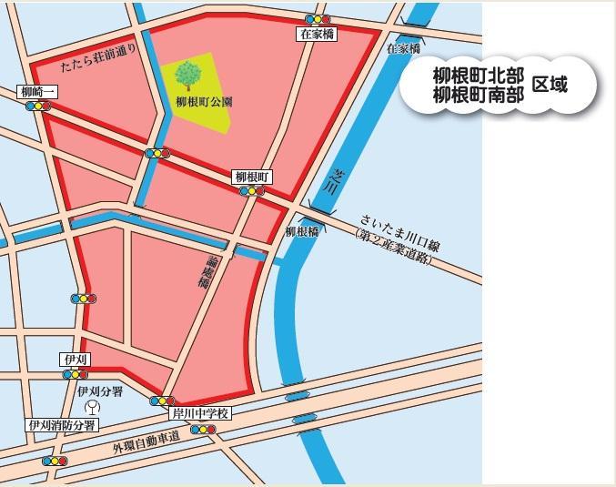 平成26年度実施地区(川口警察署管内)地図