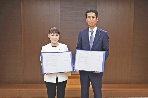 「災害時におけるレンタル機材の提供に関する協定」締結式