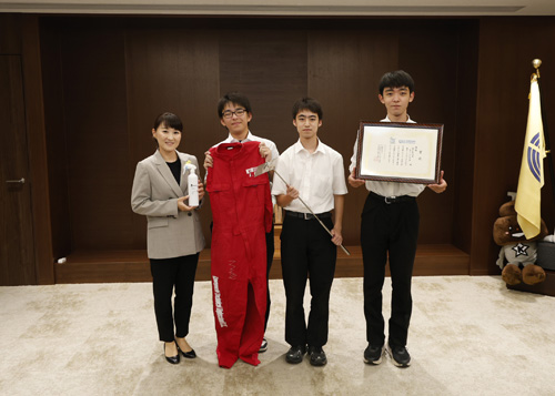 川口工業高等学校掃除部表敬訪問