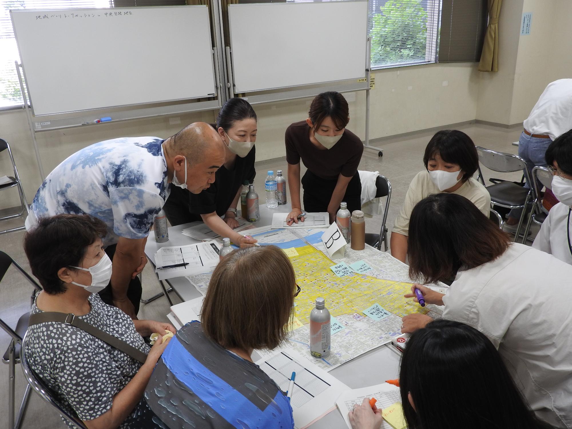 中央包括Bグループワークの様子