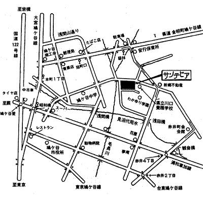 社会福祉法人川口市社会福祉事業団の地図のイラスト