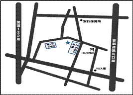 新郷地域包括支援センター地図のイラスト