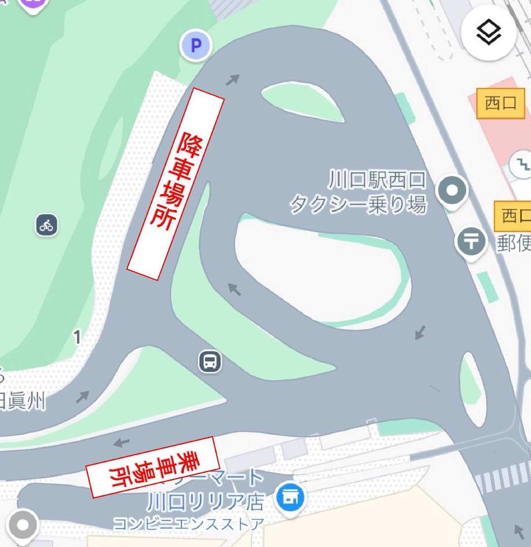 川口駅 乗降図