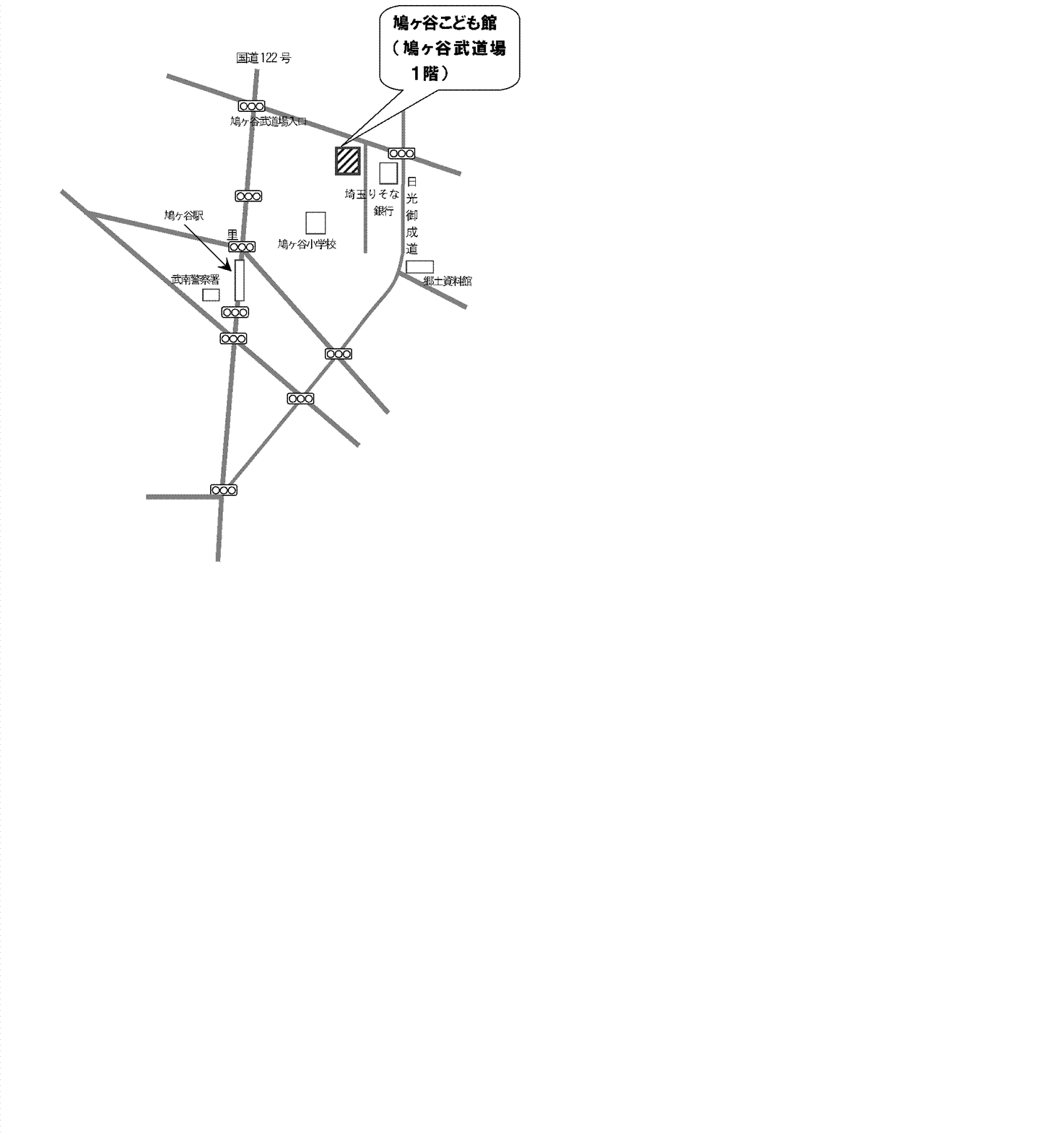 鳩ヶ谷こども館の地図のイラスト