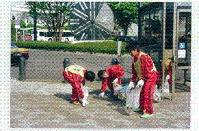 戸塚フットボール少年団の実施風景の写真